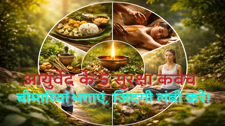 आयुर्वेद के 5 सुरक्षा कवच: बीमारियां भगाएं, जिंदगी लंबी करें!