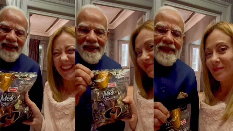 रोम में मेलोनी से मिले PM मोदी, तोहफे में दी ‘मेलोडी’ चॉकलेट; देखें वीडियो