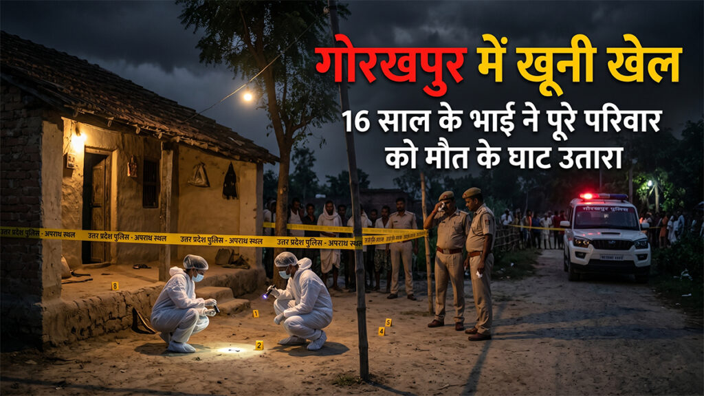 गोरखपुर में खूनी खेल, 16 साल के भाई ने पूरे परिवार को सुलाया मौत की नींद