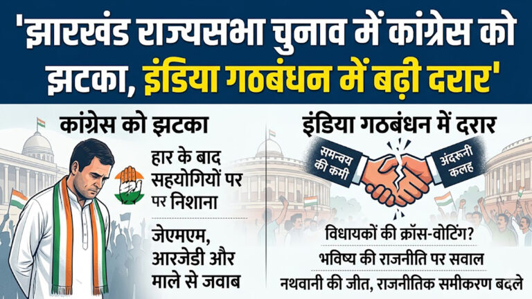 झारखंड राज्यसभा चुनाव में कांग्रेस को झटका, इंडिया गठबंधन में बढ़ी दरार
