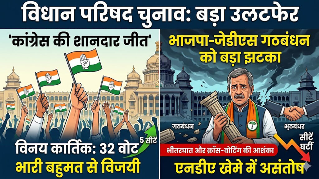 विधान परिषद चुनाव में खेला हुआ बड़ा उलटफेर, भाजपा-जेडीएस में मचा घमासान