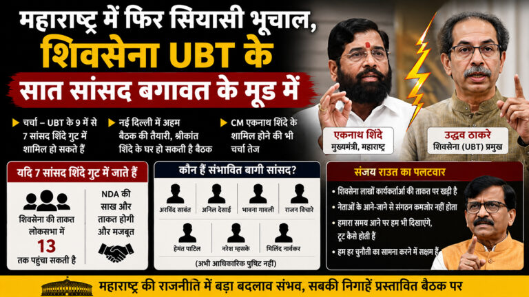 महाराष्ट्र में फिर सियासी भूचाल, शिवसेना UBT के सात सांसद बगावत के मूड में