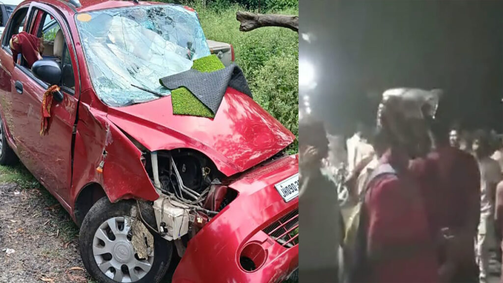 शादी की रात ही मातम में बदली खुशियां, बोकारो में कार एक्सीडेंट से मची चीख-पुकार