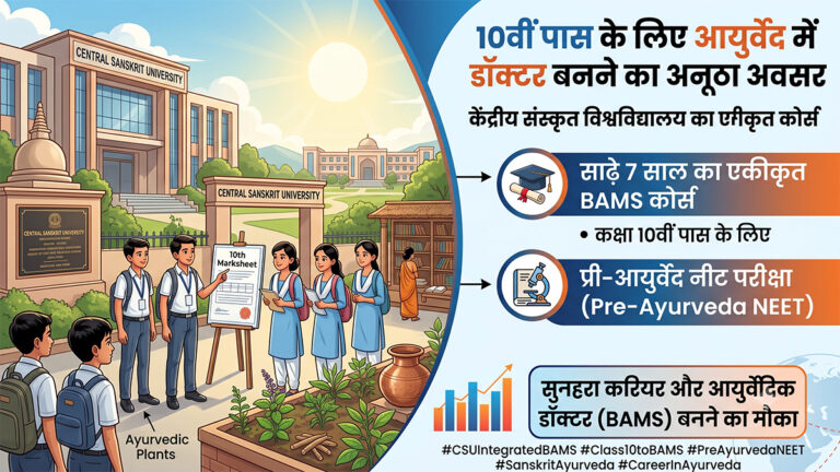 10वीं पास छात्र नीट परीक्षा देकर बन सकते हैं आयुर्वेदिक डॉक्टर, जानें नियम