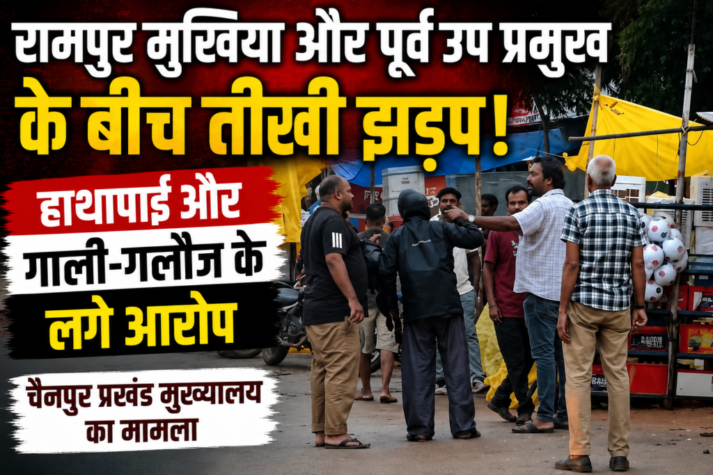 चैनपुर में रामपुर मुखिया और पूर्व उप प्रमुख के बीच तीखी झड़प, दोनों पक्षों ने लगाए हाथापाई और गाली-गलौज के आरोप