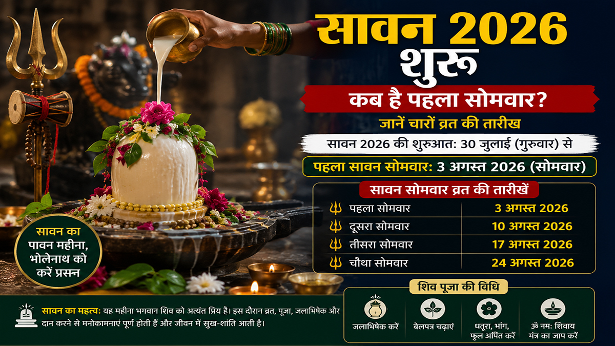 सावन सोमवार की तारीख और पूजा