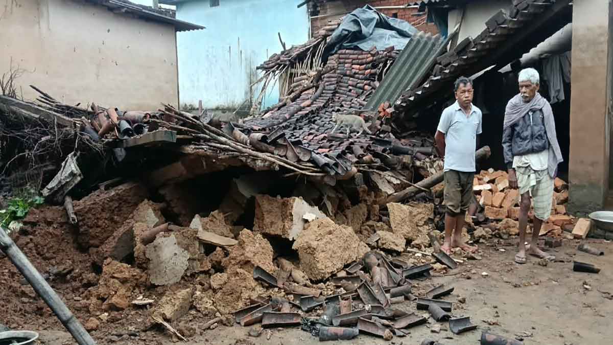 कुजू के छोटू टोला में बारिश का कहर