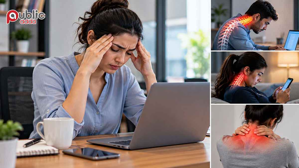 स्क्रीन टाइम और गलत पोस्चर से टेंशन हेडेक