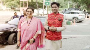 यूपी राज्यसभा चुनाव को लेकर भाजपा कार्यालय और उम्मीदवारों का प्रतीकात्मक दृश्य